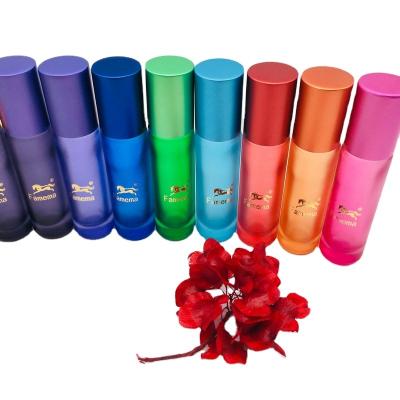 China Personal Care 10ml Colorful Hot Sales Frosted Essential Oil Dropper Bottles Roll On Bottles For Essential Oils for sale