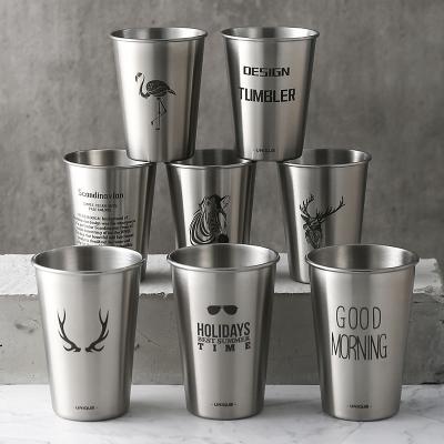 China Modern Custom Wholesale Party Camping Mug Metal Stainless Steel Beer Cup Mug for sale