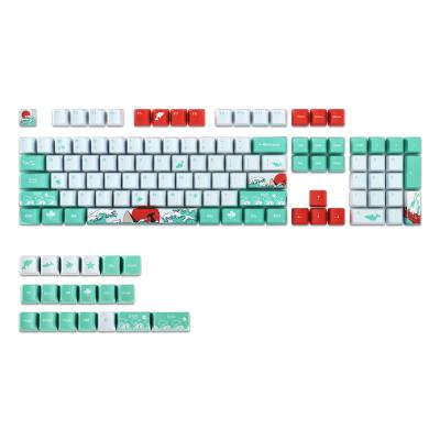 China PBT Dye Sublimation 110keys Coral Sea KEYS PBT Keycaps For Mechanical Keyboard JP USA RU Available 104 Kr Layout Keyboard 108 87 61 for sale