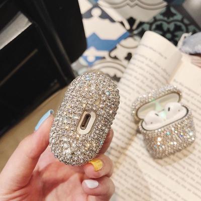 China Luxury Bling Directly Filling Diamond Charging Protective Rhinestone Case for Earphone Accessories for Airpods pro for Airpods 2rd for sale