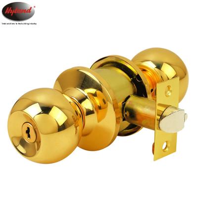 China HYLAND OEM 568 PBET Wafer Stainless/Brass/Zinc Alloy Lockset For USA, Door Knob Side Key Lock One Round Button Cerraduras Para puertas for sale