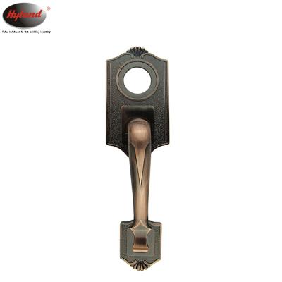 China HYLAND OEM HH01 Zinc Alloy Antique Brass Door Handle for sale