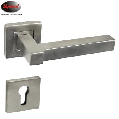 China High Quality Square Door Lever Handle HYLAND OEM 9020S, With Escutcheon Lever Handle For Mortise Locks for sale