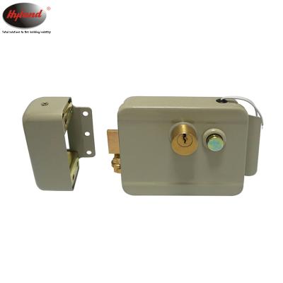 China Iron Door Lock Hyland OEM CE DL 1073 Double Cylinder Electric Left Open Exterior Electric Rim Lock, for sale