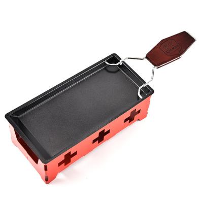 China Portable Cheese Pan Portable Cheese Mini Oven Tray Butter Cheese Raclette Metal Nonstick Grill Dish Viable Cooking Tools for sale