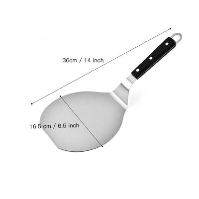 China Sustainable 6.5x12 Inch Cake Peel Stainless Steel Pizza Skin Hewn Pizza ShovePaddle Shovel Pizza Tools for sale