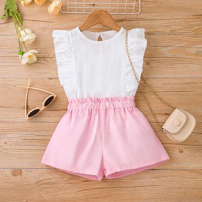 China 2022 Top Quality Super Cute Short Sleeve Cotton2-10 Girls Anti-pilling Clothing Sets Girls Boutique Clothing Sets for sale