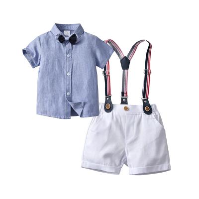 China European Style Preppy Summer Style Cotton Kids Print Baby Boy Clothes Sets Children Clothing Sets Children Wear for sale