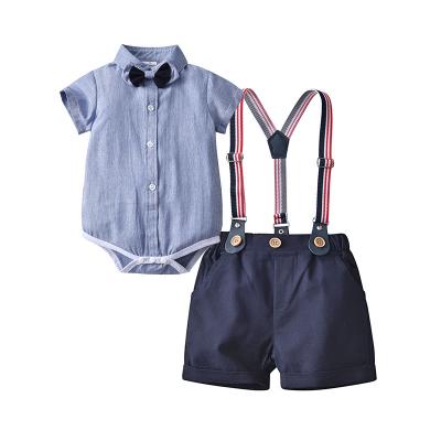 China Wholesale Preppy Style Clothes Two Piece Kids Toddler Baby Suits Boys Dressing Sets for sale