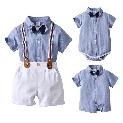 China Preppy Style 2022 Baby Boys Wear T-shirt Pants Casual Cotton Children Boy Clothing Sets Summer Kids 2 Piece Clothing Sets for sale