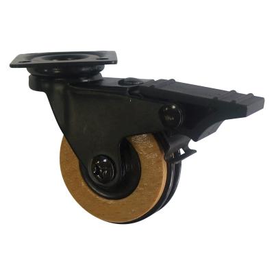 China China Supplier Wholesale PIVOT Adjust New PU /Beech Heavy Duty Wood Top Flat Wood Wheel Caster With Brake for sale