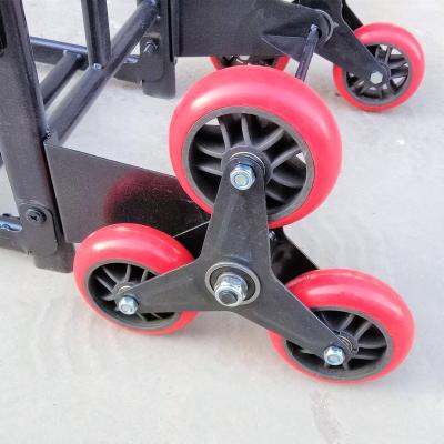 China Other Swivel Stair Climbing 6 Wheels Triangle Frame Caster Wheels For Hand Trolley for sale