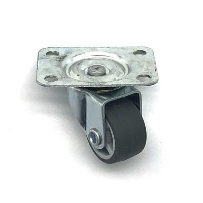 China Modern Professional Factory 1 Inch Mini Caster Wheel 25 Mm Small Furniture Plate TPR Swivel Caster for sale