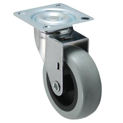 China 3 Inch TPR Modern Swivel Caster Wheel 75 Mm Caster With Plate for sale