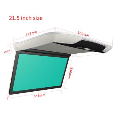 China 21.5 Inch Car Mp5 Player Universal Ceiling Mounted Android Monitor Screen Flip Down Monitor BusTv for sale