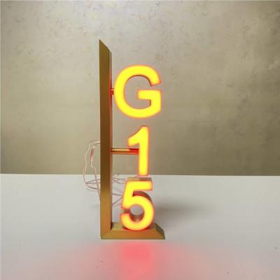 China OEM ODM Hotel Room Number Signs Led House Door Number Plate 12V for sale