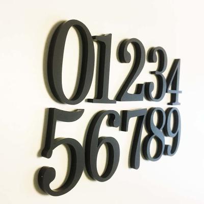 China Schwarzer Matte Acrylic House Number Plaques unterzeichnet recyclebares Soem-ODM zu verkaufen