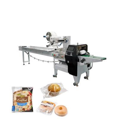 China Commerciële HFF's horizontale stroomafpakmachine Elektrische brood-op-papier stroomafpakmachine Te koop