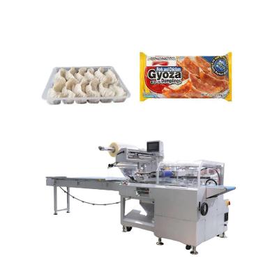 China 3.1KW Volledig automatische verpakkingsmachine voor dumplings op papier met horizontale verpakkingsmachine Te koop