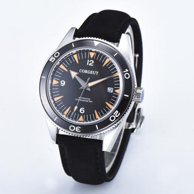 China High Quality Sapphire Leather Automatic Mechanical Dive Watches Glass Men Dive Watches Automatic Date 41Mm Corgeut for sale