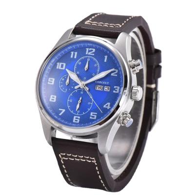 China High Quality Quartz Mens Week Date Chronograph Case 41mm Corgeut Ss Watches for sale