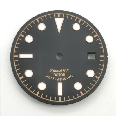 China watch accessories dial marker have date 30.5mm dial green luminous and more suitable for Japanese NH35 movement 30.5mm for sale