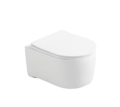 China White Cistern Toilets Modern Design UF ​​Cover Bathroom Wall Hit Concealed Rimless Toilet for sale