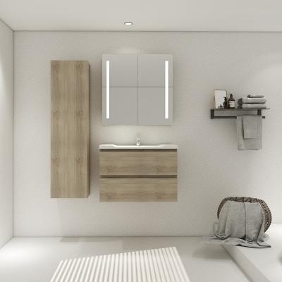 China Modern Design Luxury Hotel Bathroom Toilet Furniture Wall Mounted Cabinet Bathroom Vanity for sale