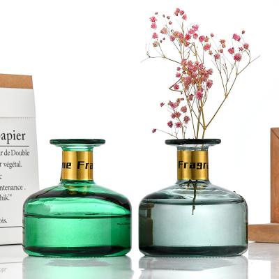 China Gift & Craft Bottle Amber Fragrance Diffuser Glass Bottle Nordic Decorative Fireproof Essential Oil Aromatherapy Bottle For Perfume for sale