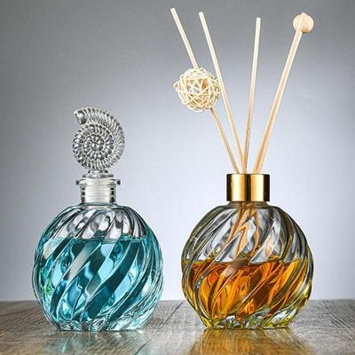 China Gift & Aromatherapy Reed Diffuser Glass Diffuser Bottle Craft Glass Bottle 100ml 3.5oz Decorative Scent Diffuser Dry Flower Perfume New for sale