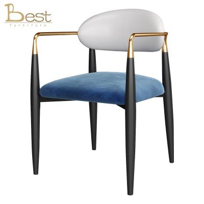 China Modern Luxury Modern Restaurant Hotel Dining Chair Homestay Backrest Velvet Cushion Makeup Chair for sale