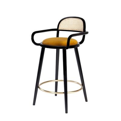 China High Stable Modern Metal Rattan High Restaurant Bar Stool Chair Bar Chair for sale