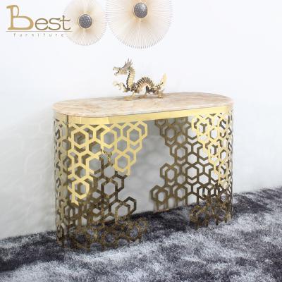 China Console Table Foshan Furniture Stainless Steel Chinese Style Porch Table Handmade Wrought Iron Porch Table for sale