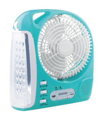 China Foldable Rechargeable Table fan 8-inch battery operated with led light good looking fan for sale