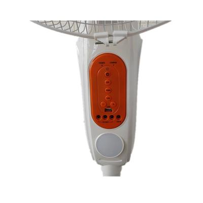 China USB DC 12V floor standing fan with timer solar pedestal fan with 5 speed 16 inch rechargeable stand fan for sale