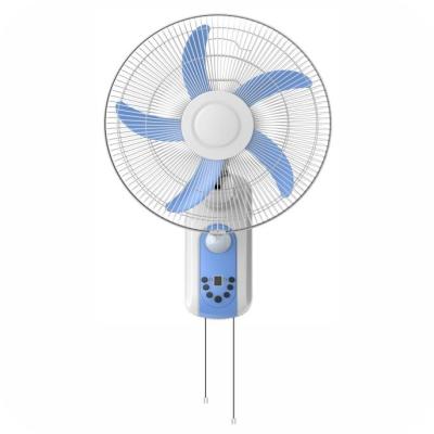 China Indoor/outdoor 16 Inch Hot Sale 5 Blade 3 Speed Ac/Dc Wall Fan Solar Energy Chargeable Fan With Led Light for sale