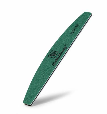 China Nail Care Curved Shape Logo 80/120 Custom Washable Green Grit Nail File for sale