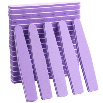 China Purple Logo Printing Nail Care Professional Custom Nail Buffer for sale