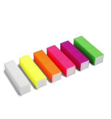 China Colored Disposable 4 Sides Nail Buffer Block Logo Manicure Nail Care Set Nail Buffer Custom Mini Kit for sale