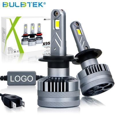 China BULBTEK X9S Auto Accessories CSP 200W 20000LM 6000K 6500K H4 H7 H11 9005 9006 9012 LED Car Headlight Bulb 12V 24V Bombillos 1077G for sale