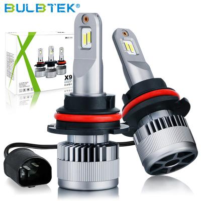 China BULBTEK X9 Far and Near Integrated Headlights H4 H13 9004 9007 High Power Fan Turbo 120W 15000LM Car LED Light Auto ANTHEM for sale