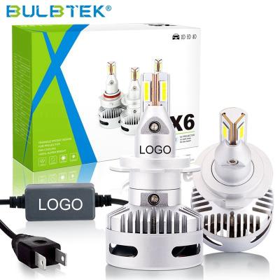 China BULBTEK X6 Led H7 Headlight Bulb 130W 20000lm Super Bright Auto Light H7 H11 Lux HB3 HB4 Led Car Headlight KALLISTA for sale