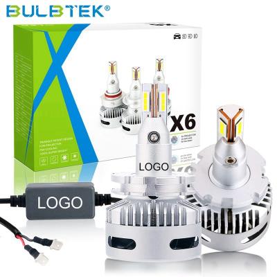 China BULBTEK X6 Cars Lights Accessories Automotriz Proyector Bombillos 20000LM H7 H11 D1 D3 D2 D4 LED Auto Headlight Bulb Cdx for sale