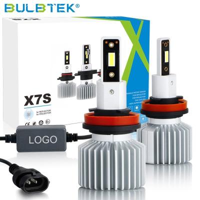 China BULBTEK Good Quality X7S H4 H7 Car LED Headlight Bulbs Bombillos Lamp H1 H7 H8 H9 H11 H16 Car 100W LED Auto Accessories Mangusta Bulbs for sale