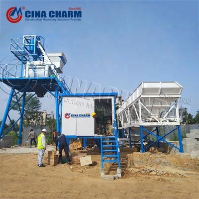 China Building Material Stores Cement Ready Mix Factory Concrete Mix Maker / Supply HZS Batch Type Concrete And Mixing Plant for sale