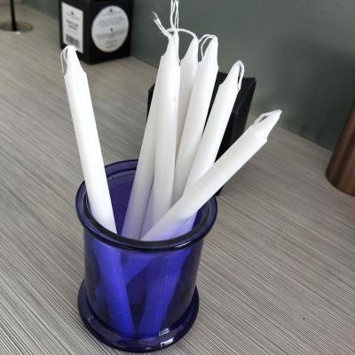 China Velas Brancas / Africa Market Flameless White Groove / Stick Candle Candles for sale