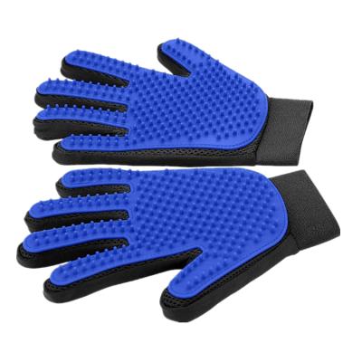 China Viable Hot Popular Silicone Customized Logo Printing Silicone Pet Grooming Glove for sale