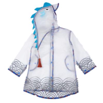 China 2020 New Children's Transparent Raincoat Cute Stylish 100% TPU Dragon Raincoats For Kids for sale