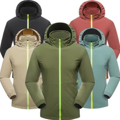 China Unisex Outdoor UV Water Resistant Thin Hooded Anti Rash Guard Quick Dry Long Jackets Skin Long Jackets For Women And Men for sale