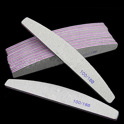 China Steel customized shape wholesale zebra abrasive diamond grit emery board gray nail file 80/100/120/150/180/240/320 for sale